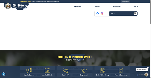 Security scan screenshot of https://kinstonnc.gov/