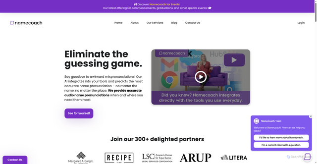 Security scan screenshot of https://name-coach.com
