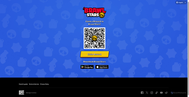 Security scan screenshot of https://link.brawlstars.com/voucher/57de9bc1-5ec4-4196-a3e7-55b8d3e95a6f
