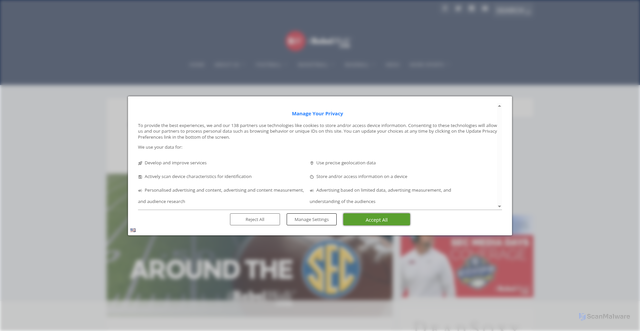 Security scan screenshot of https://therebelwalk.com/2025/10/around-the-sec-how-to-watch-listen-and-stream-saturdays-league-games/