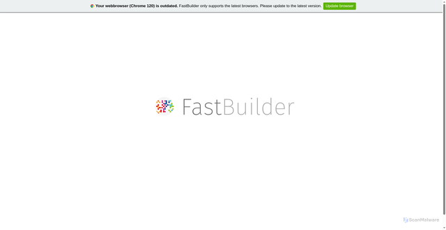 Security scan screenshot of https://fastbuilder.ugentec.app