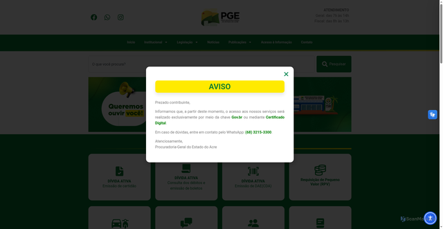 Security scan screenshot of https://www.pge.ac.gov.br/