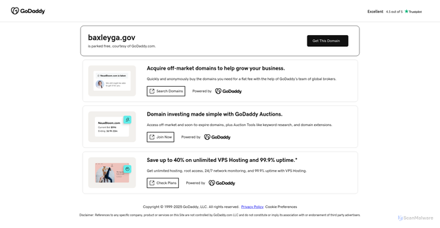 Security scan screenshot of https://baxleyga.gov/