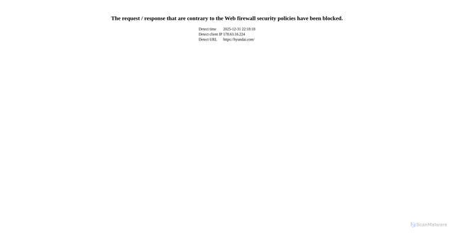 Security scan screenshot of https://hyundai.com