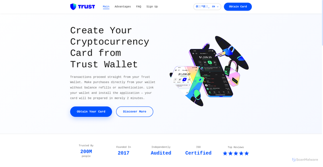 Security scan screenshot of http://www.get-crypto-card.vercel.app/