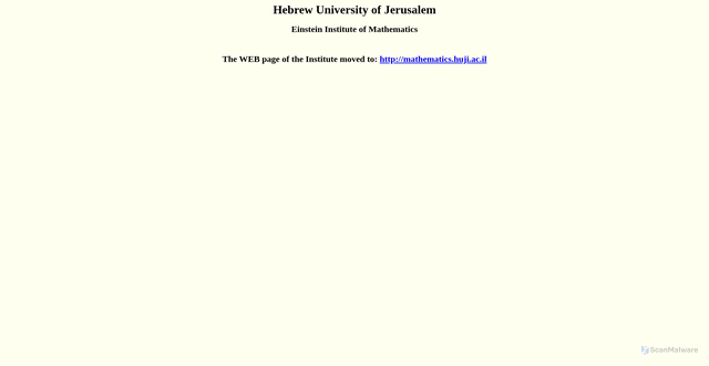Security scan screenshot of https://ma.huji.ac.il