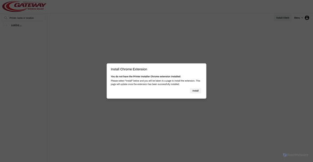 Security scan screenshot of https://gtcprinters.printercloud.com