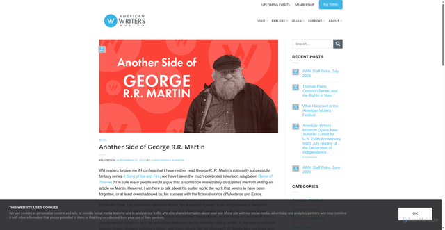 Security scan screenshot of https://americanwritersmuseum.org/another-side-of-george-r-r-martin/?srsltid=AfmBOoqstLbD6ko7oS63qOI4jNgr_7L5DdddnXgqicMdgdDdyt9etXzx
