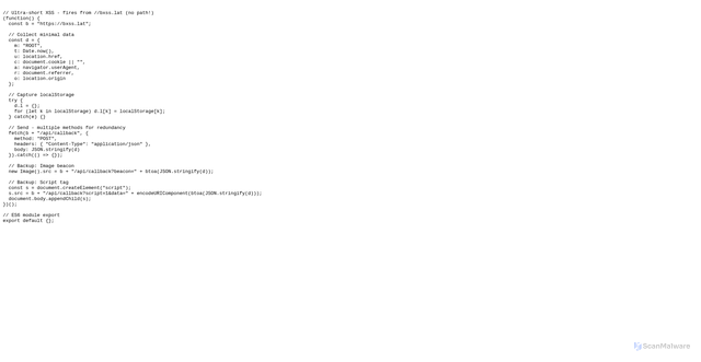 Security scan screenshot of http://bxss.lat/