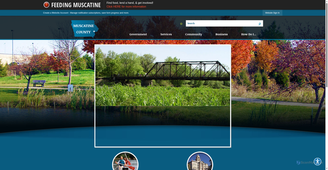 Security scan screenshot of https://muscatinecountyiowa.gov/