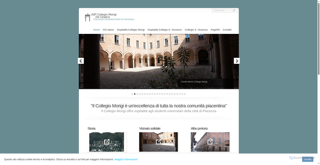 Security scan screenshot of https://www.collegiomorigi.it/