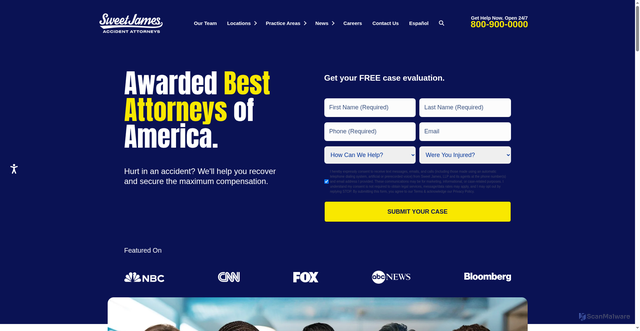 Security scan screenshot of https://sweetjames.com/