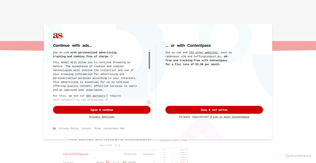Security scan screenshot of https://colombia.as.com