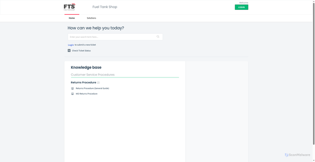 Security scan screenshot of https://fueltankshophelp.freshdesk.com