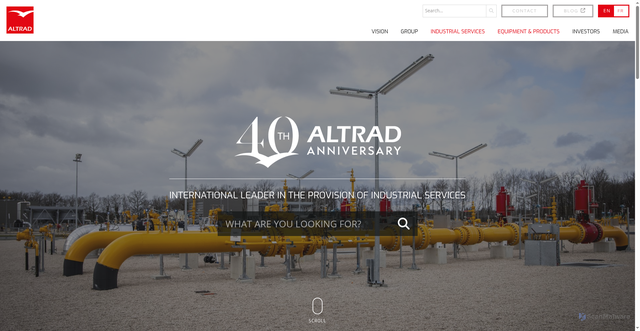 Security scan screenshot of https://altrad.com