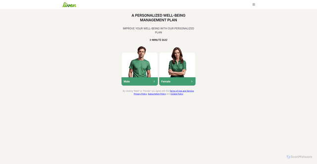 Security scan screenshot of https://theliven.io/