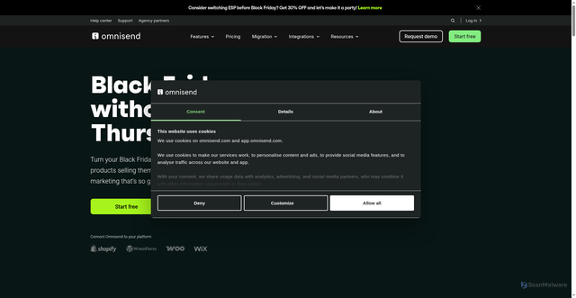 Security scan screenshot of https://omnisnippet1.com/