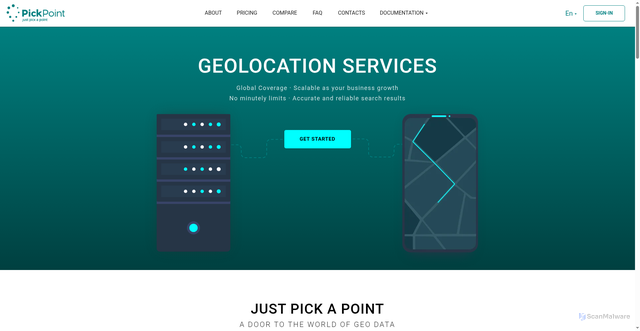 Security scan screenshot of https://pickpoint.io