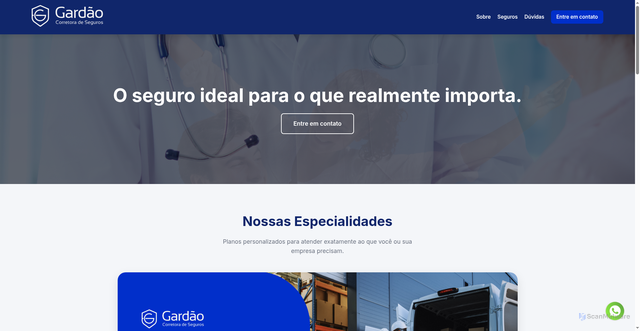 Security scan screenshot of http://gardaoseguros.com/