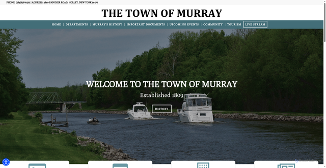 Security scan screenshot of https://townofmurrayny.gov/