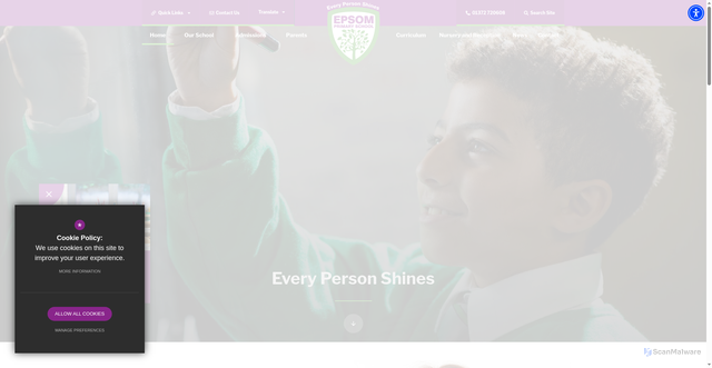 Security scan screenshot of https://www.epsomprimaryschool.co.uk/