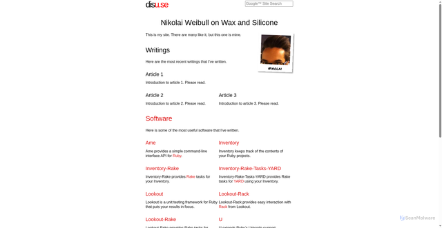 Security scan screenshot of https://disu.se