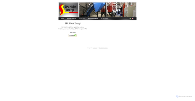 Security scan screenshot of https://siaholst.se