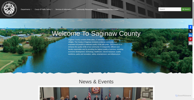 Security scan screenshot of https://saginawcountymi.gov/