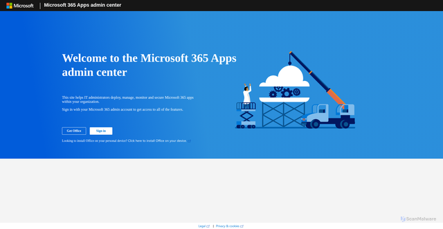 Security scan screenshot of https://config.high.office365.us