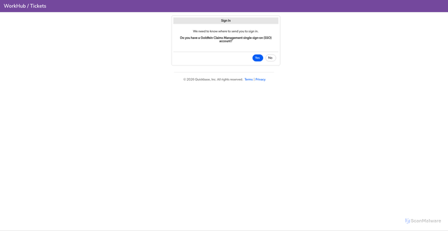 Security scan screenshot of https://gcm.quickbase.com