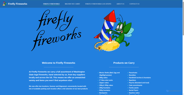Security scan screenshot of https://www.fireflyfireworks.com/