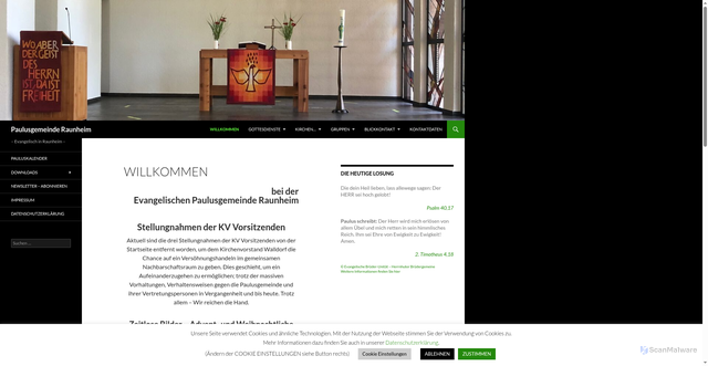Security scan screenshot of https://paulusgemeinde-raunheim.de