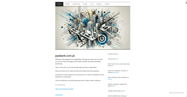 Security scan screenshot of https://ppabank.com.pl