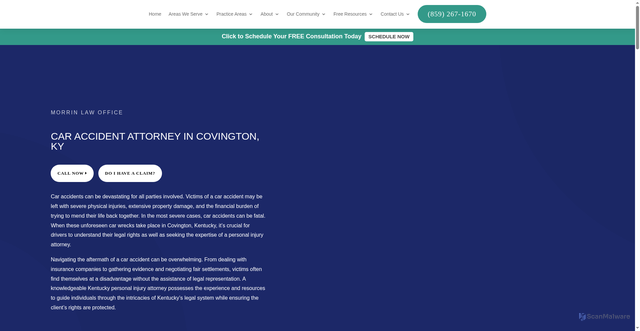 Security scan screenshot of https://morrinlawoffice.com/covington-ky/
