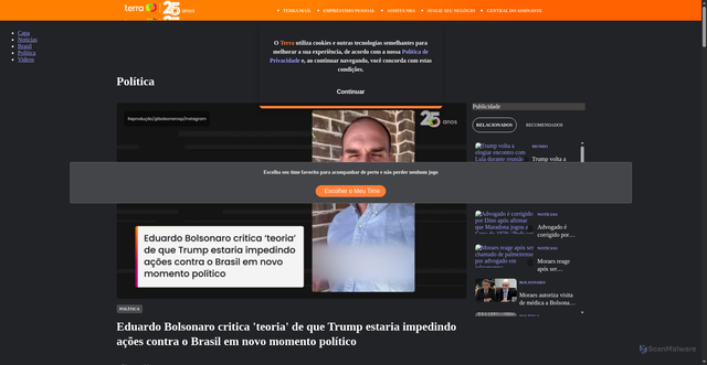 Security scan screenshot of https://www.terra.com.br/noticias/brasil/politica/videos/eduardo-bolsonaro-critica-teoria-de-que-trump-estaria-impedindo-acoes-contra-o-brasil-em-novo-momento-politico,7a8c979097887b17474bcedd3f55418d84wtxk1k.html