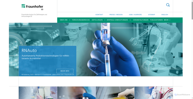 Security scan screenshot of https://www.izi.fraunhofer.de/