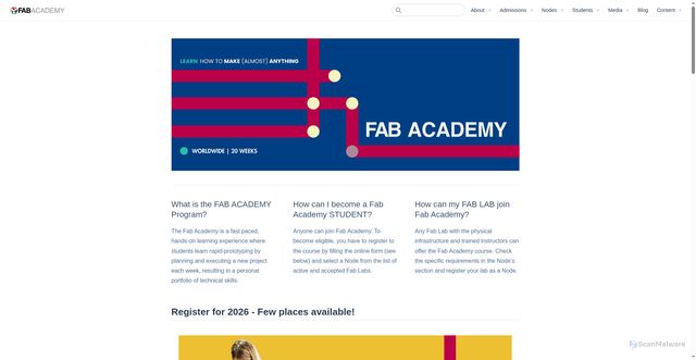 Security scan screenshot of https://fabacademy.org