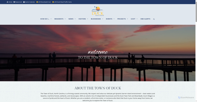 Security scan screenshot of https://ducknc.gov/