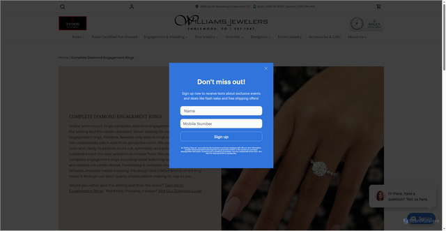 Security scan screenshot of https://www.williamsdiamonds.com/collections/complete-diamond-engagement-rings?srsltid=AfmBOoovNPFEAF5LtjWdGGnbZ7i3NguKxjEytHpgTYIN6crCOKRjYKFu