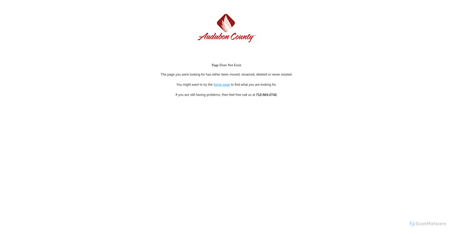 Security scan screenshot of https://auduboncountyia.gov/