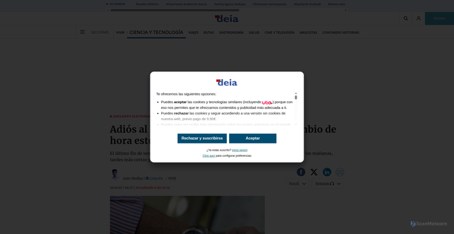 Security scan screenshot of https://www.deia.eus/ciencia-y-tecnologia/2025/10/20/adios-horario-de-verano-asi-sera-cambio-hora-fin-de-semana-10238819.html