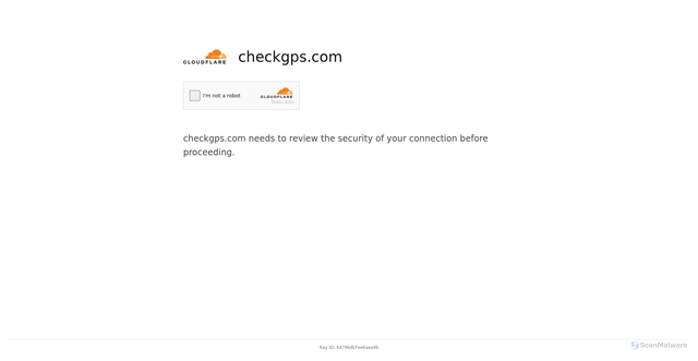 Security scan screenshot of https://checkgps.com/