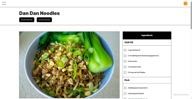 Security scan screenshot of https://www.tastetoronto.com/recipes/dan-dan-noodles