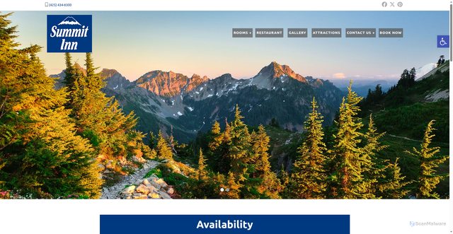 Security scan screenshot of https://summitinnwashington.com/