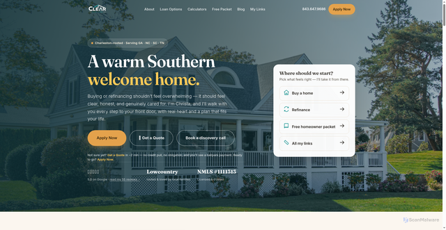 Security scan screenshot of http://aclearwayhome.pages.dev/
