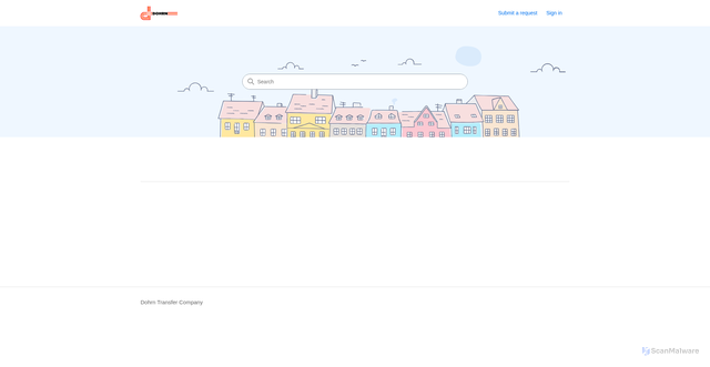 Security scan screenshot of https://dohrntransfer.zendesk.com