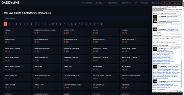 Security scan screenshot of https://dlhd.pk/24-7-channels.php