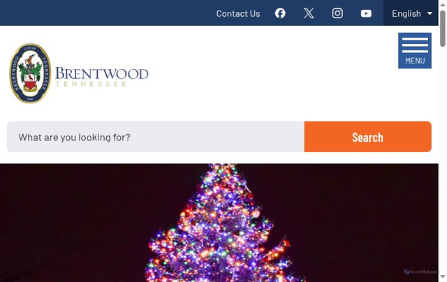 Security scan screenshot of https://www.brentwoodtn.gov/
