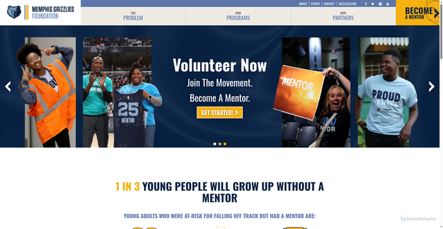 Security scan screenshot of https://www.grizzliesfoundation.org/