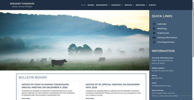 Security scan screenshot of https://speakertwpmi.gov/
